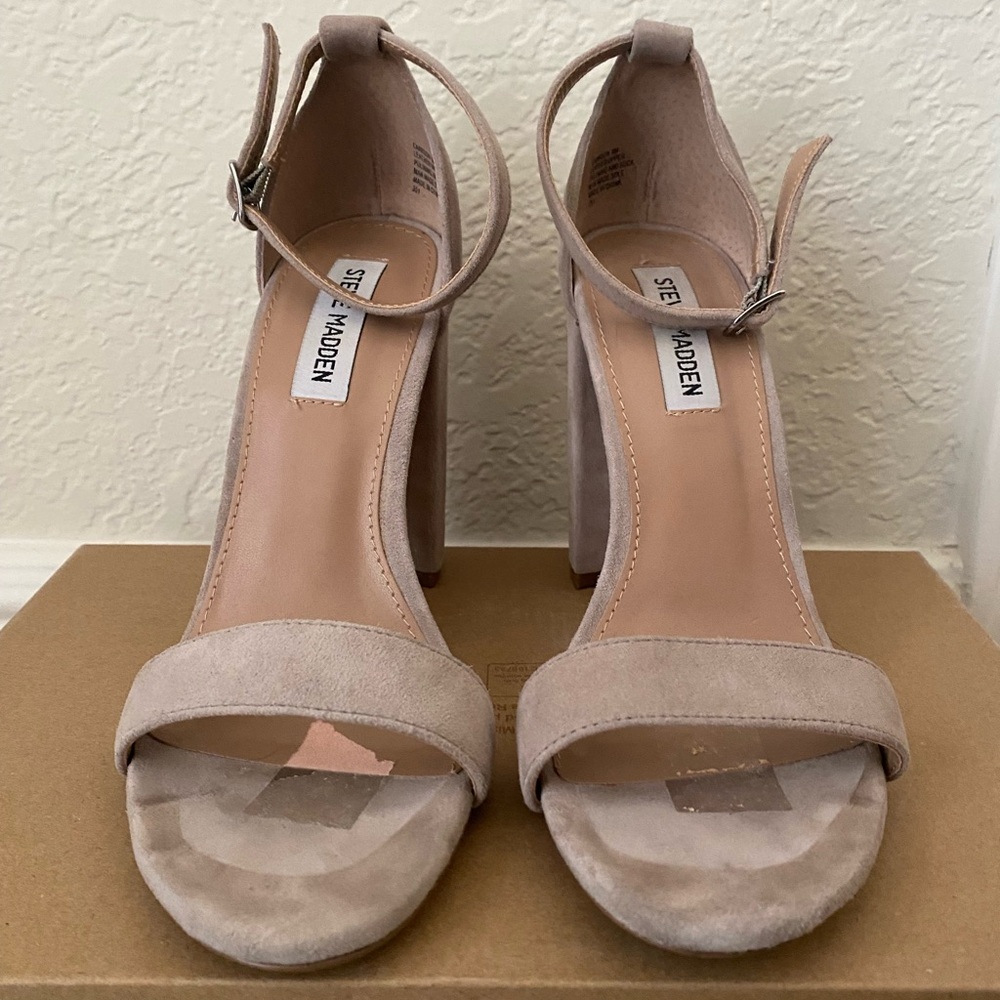 Steve Madden Tan Block Heel Sandals